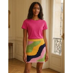 NWT THML  Size Medium Boho Hippie Crochet Mini Skirt‎  Festival 60s Coachella